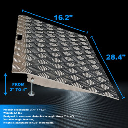 28.4" x 16.2" height adjustable treshold ramp 1TR70