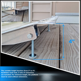 28.4" x 16.2" height adjustable treshold ramp 1TR70