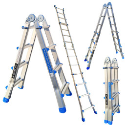 13.1ft Ladder Foldable Telescopic Extendable  Multipurpose Aluminium L4