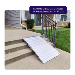 4'9" x 3' Heavy duty wheelchair disabled foldable ramp for Motorbikes (882lbs max load) HR145