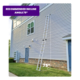 18.4ft Double Telescopic Ladder With Aluminium Rings