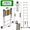 8.5ft Telescopic Ladder With Aluminium Rings (1AK2.6)