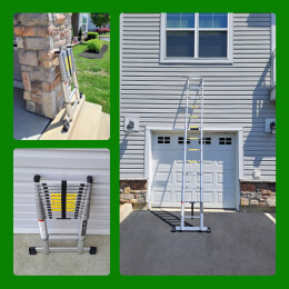 12.5ft Telescopic Ladder With Aluminium Rings (1AK3.8)